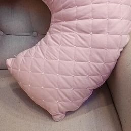 Almofada de Amamentação Quadradinho Com Poá - Rosa Nuvem