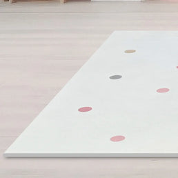 Tapete Infantil Retangular Poá - Rosa