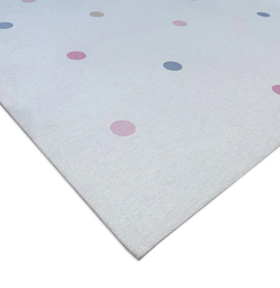 Tapete Infantil Retangular Poá - Rosa