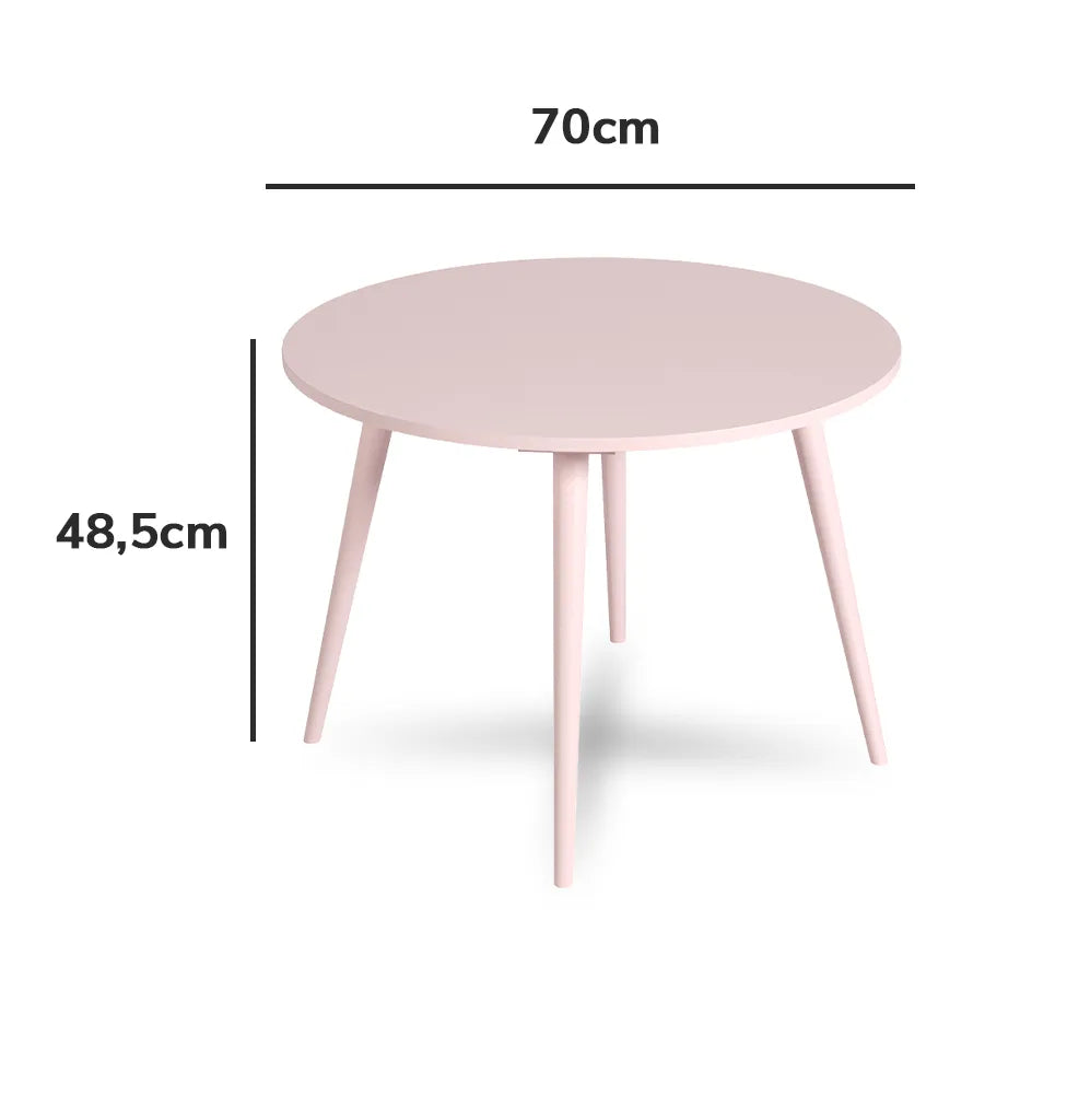 Mesa Infantil Viena Redonda - Rosa Claro