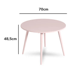 Mesa Infantil Viena Redonda - Rosa Claro