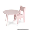 Mesa Infantil Viena Redonda - Rosa Claro