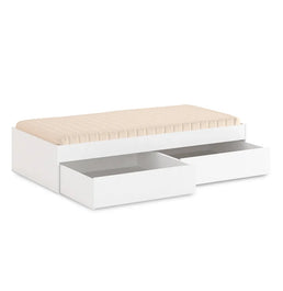 Cama Solteiro Turca Slim Com 2 Gavetas - Branco