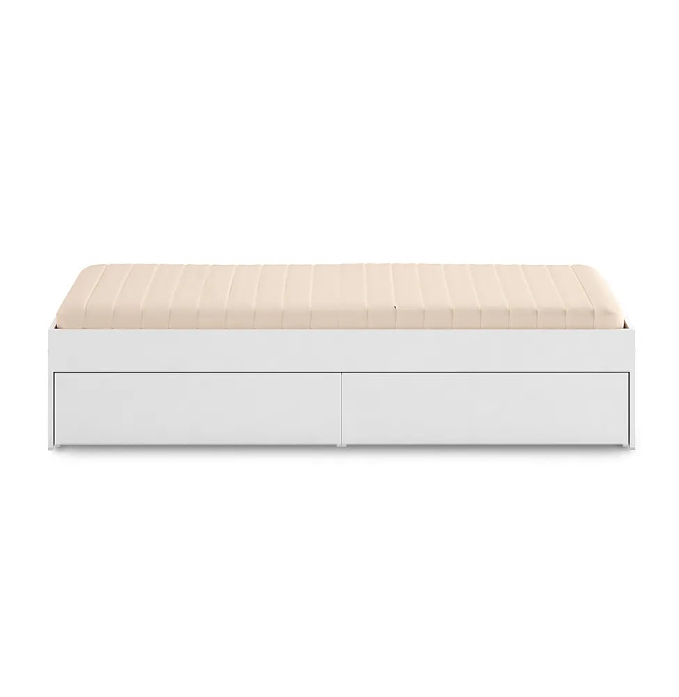 Cama Solteiro Turca Slim Com 2 Gavetas - Branco