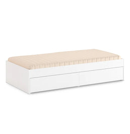 Cama Solteiro Turca Slim Com 2 Gavetas - Branco