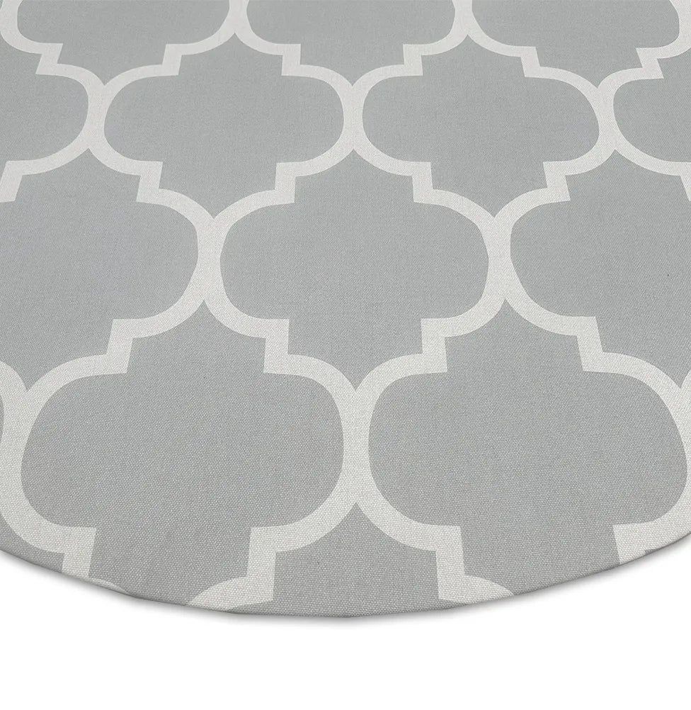 Tapete Infantil Redondo Arabesco - Cinza