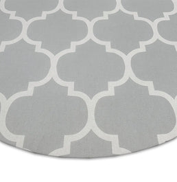 Tapete Infantil Redondo Arabesco - Cinza