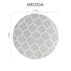 Tapete Infantil Redondo Arabesco - Cinza