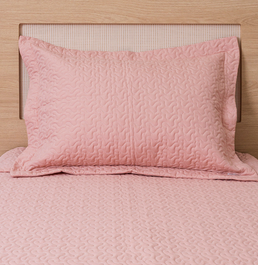 Porta Travesseiro Solteiro Infinity - Rosa Chá