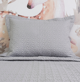 Porta Travesseiro Solteiro Infinity - Cinza