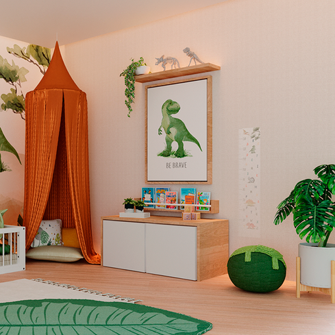 Quarto Montessori Dino Aquarela