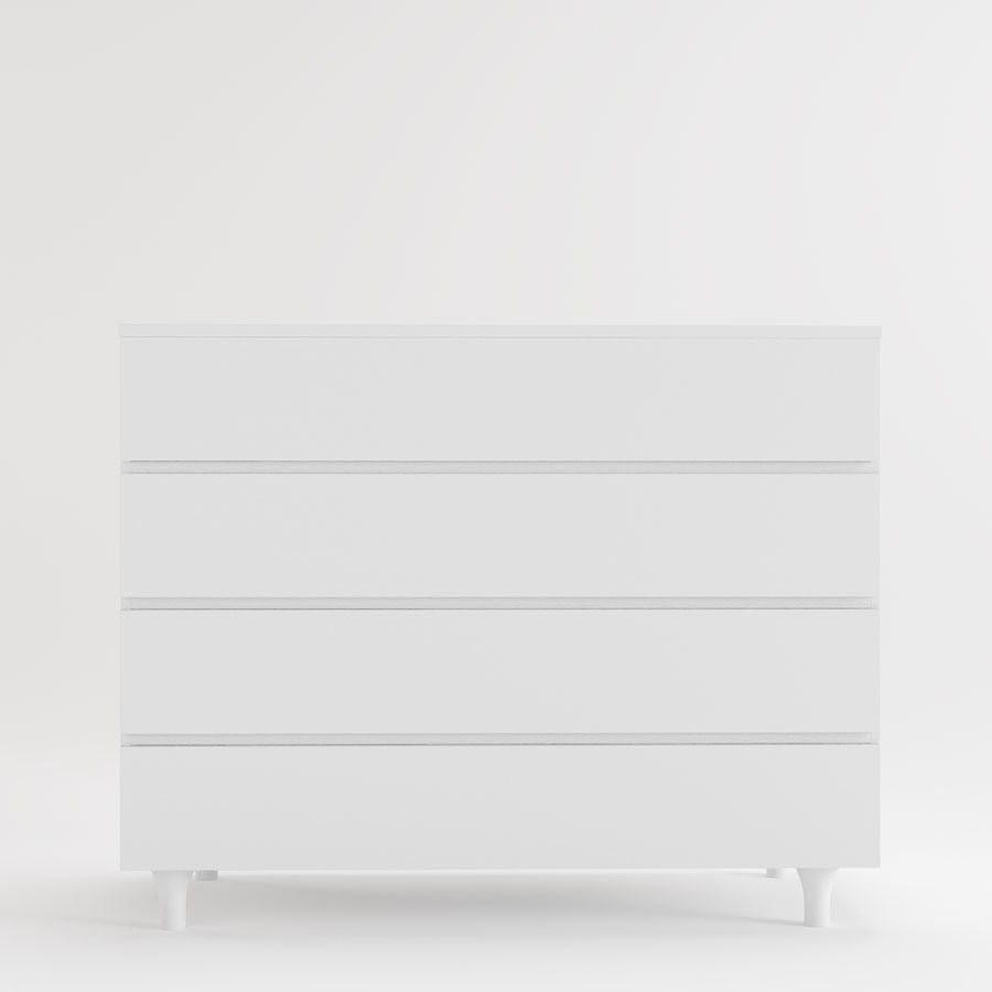 Cômoda de Bebê Haus Nature 4 Gavetas Branca 110cm