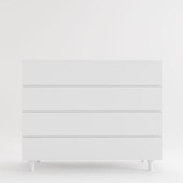 Cômoda de Bebê Haus Nature 4 Gavetas Branca 110cm