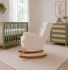 POLTRONA MAJU COM PUFF BALANÇO LINHO CREME