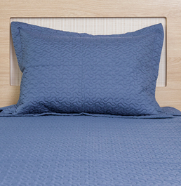 Porta Travesseiro Solteiro Infinity - Azul Jeans
