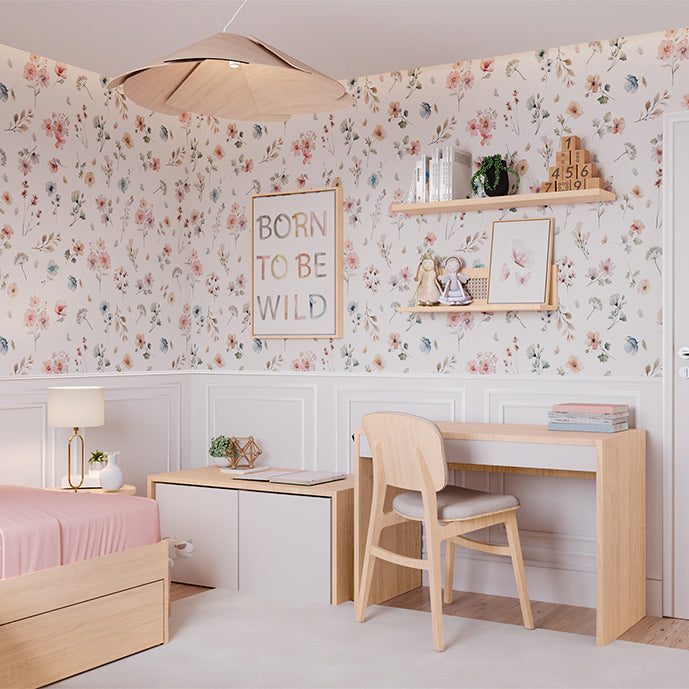 Quarto da Rebeca e Rafaela - Floral Paris