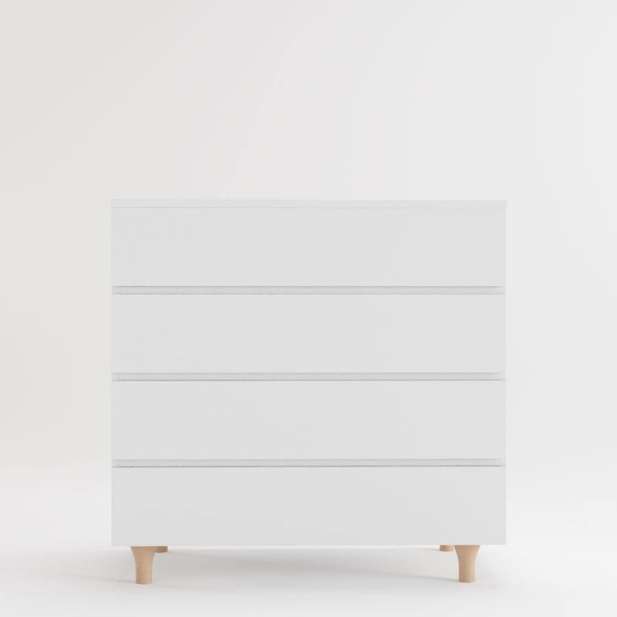 Cômoda de Bebê Haus Nature 4 Gavetas Branca e Carvalho 90CM