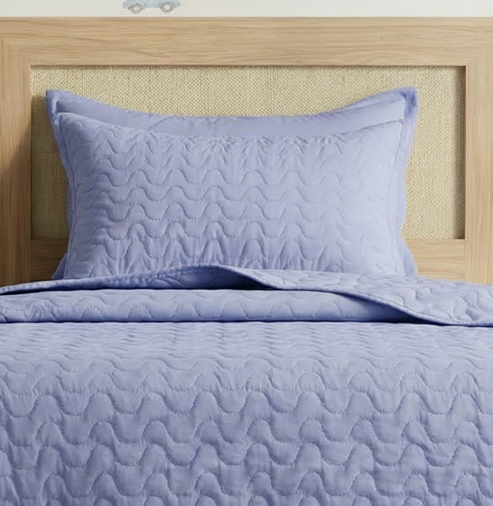 Kit Colcha Casal Infinity 3 Peças - Azul Jeans