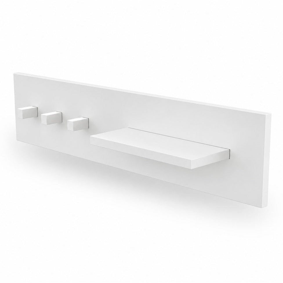 PRATELEIRA HAUS NATURE COM GANCHOS - BRANCO