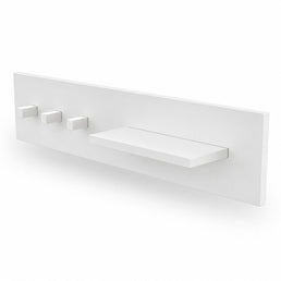 PRATELEIRA HAUS NATURE COM GANCHOS - BRANCO
