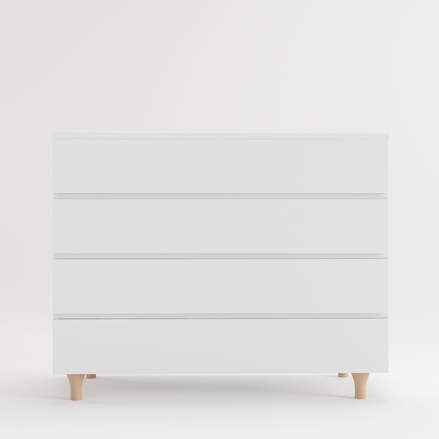 Cômoda de Bebê Haus Nature 4 Gavetas Branca e Carvalho 110 CM