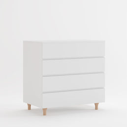 Cômoda de Bebê Haus Nature 4 Gavetas Branca e Carvalho 90CM