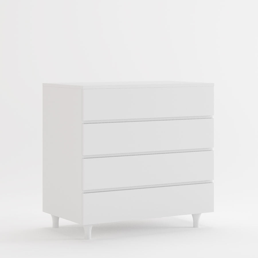 Cômoda de Bebê Haus Nature 4 Gavetas Branca 90CM