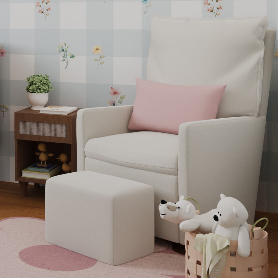 Quarto da Sarah - Xadrez Floral