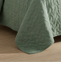 Kit Colcha Casal Infinity 3 Peças - Verde Seco