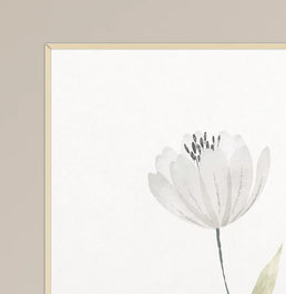 Conjunto com 3 quadros flores do outono com nome coral moldura filete pinus - personalizado