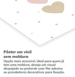 Quadro Infantil Coelha Rosa com Flor Secrets Bege