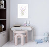 Quadro Infantil com Flores Lavanda Lilás - Vertical