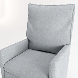 Poltrona de Amamentação Fit com Balanço e Puff - Linho Cinza