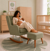 POLTRONA MAJU COM PUFF BALANÇO BOUCLE VERDE