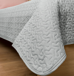 Kit Colcha Infinity 2 Peças - Cinza