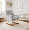POLTRONA MAJU COM PUFF BALANÇO LINHO CANNES CINZA