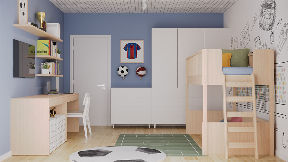 Quarto do Bruno - Futebol Colors