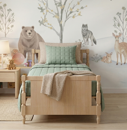 Cama Solteiro Monet - Carvalho