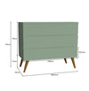 Cômoda de Bebê Viena Verde Jardim com Pé Mel