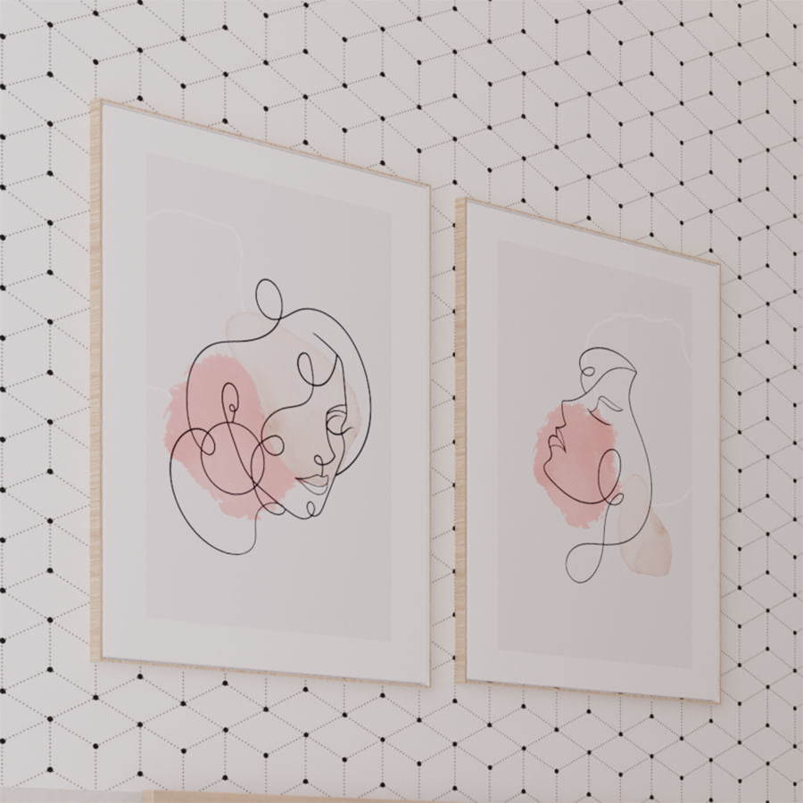 Quarto Haus Nature Palha Geométrico