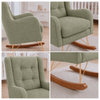 POLTRONA MAJU COM PUFF BALANÇO BOUCLE VERDE