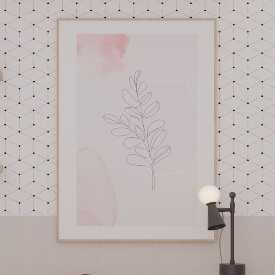 Quarto Haus Nature Palha Geométrico