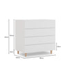 Cômoda de Bebê Haus Nature 4 Gavetas Branca e Carvalho 90CM