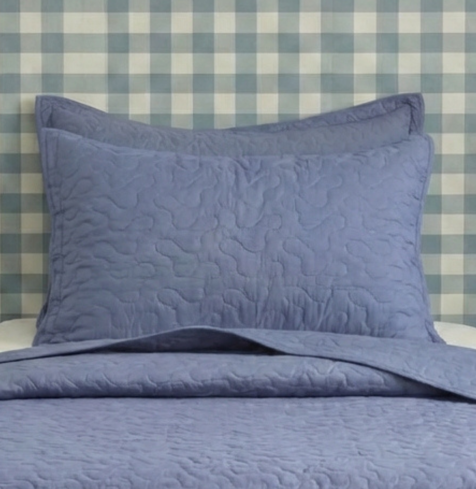 Kit Colcha Infinity 2 Peças - Azul Jeans