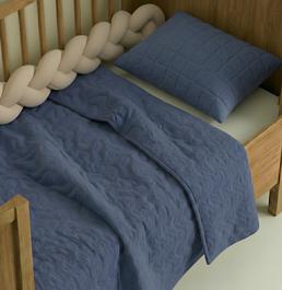 Colcha Para Berço Infinity - Azul Jeans