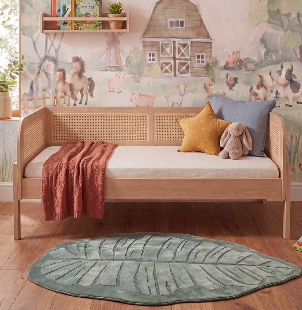 Cama Sofá Haus Arco Com Palha 2 em 1 Montessoriana - Carvalho