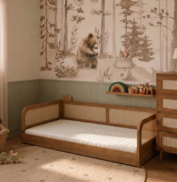 Cama Sofá Haus Arco Com Palha 2 em 1 Montessoriana - Freijó