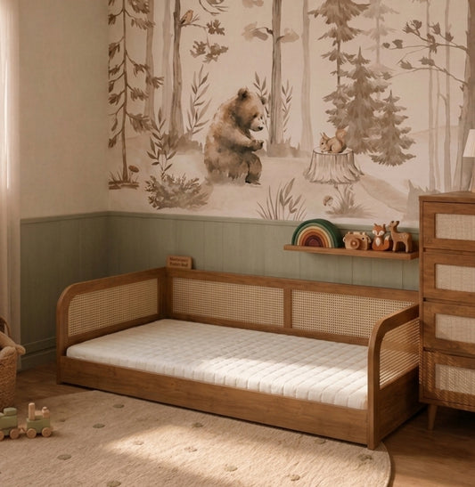 Cama Sofá Haus Arco Com Palha 2 em 1 Montessoriana - Freijó