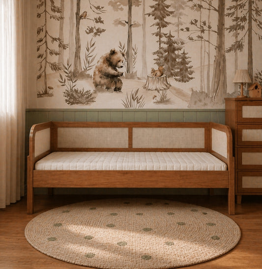 Cama Sofá Haus Arco com Palha 2 em 1 - Freijó