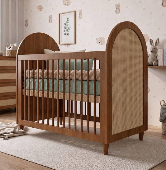 Berço Haus Arco c/ Palha 3 em 1 - Freijó